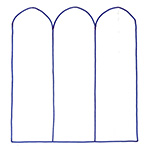 3 arches window template