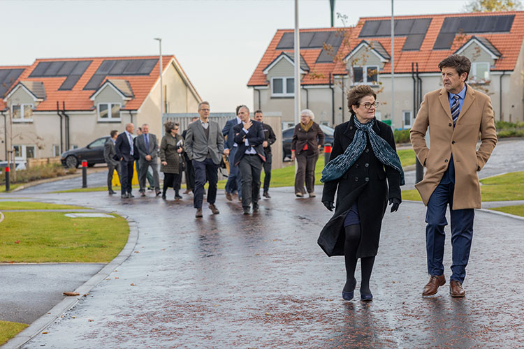 Representatives of the University, Kingdom Initiatives and Campion Homes joined the Principal in celebrating the formal handover of the Grange.