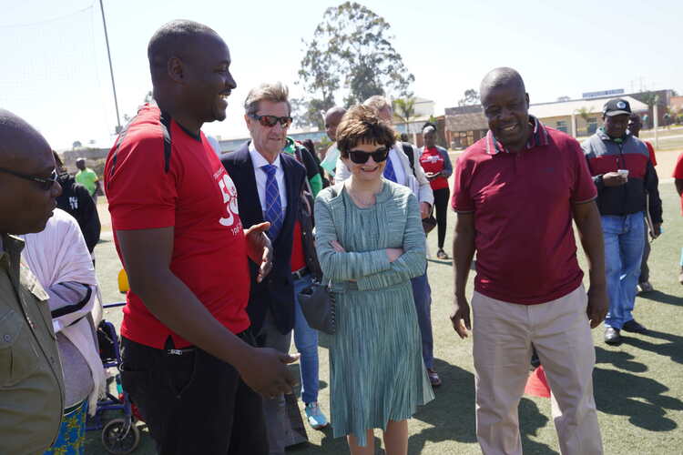 Sally Mapstone in Zambia