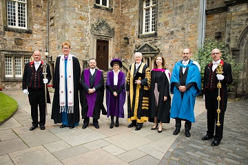 University of St Andrews officials gather for a group photograph