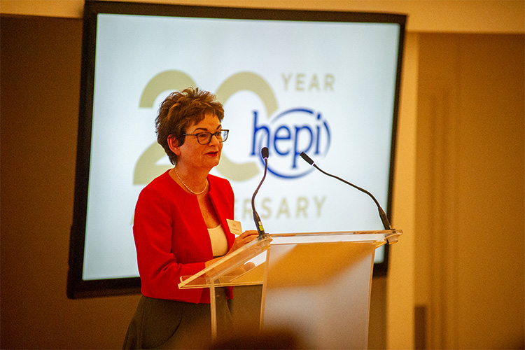 Sally Mapstone speaking at the Higher Education Policy Institute's (HEPI) 20th anniversary