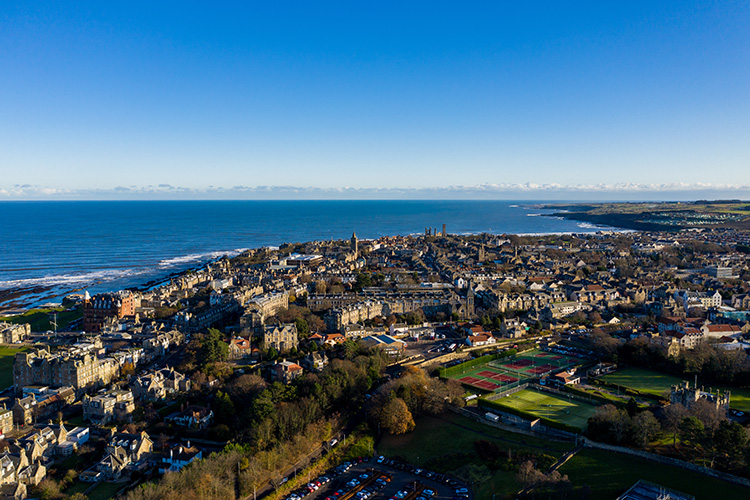 aerial view of st andrews