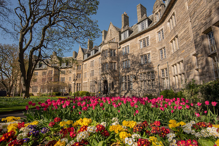 flowers in quad