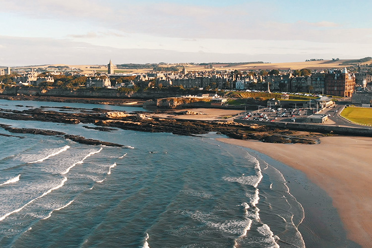Drone view of west sands