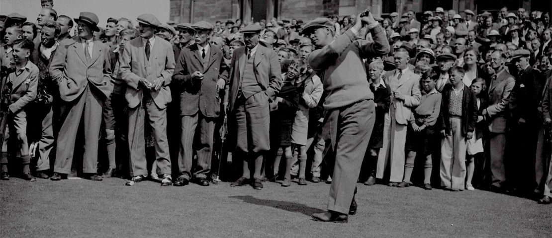 bobby jones swinging golf club