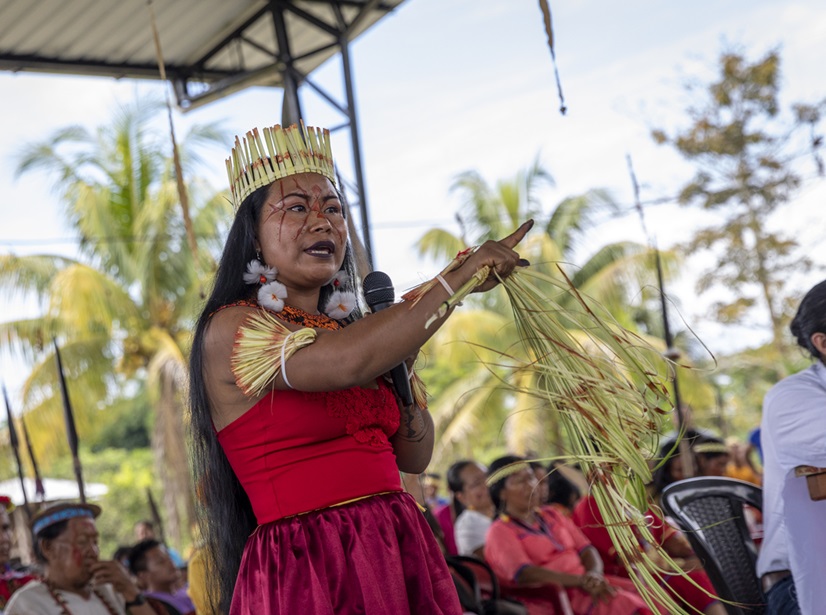 A woman in traditional dress