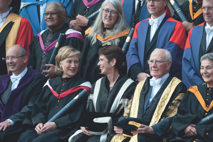 Clinton and Richardson at the 600th Anniversary Academic Celebration