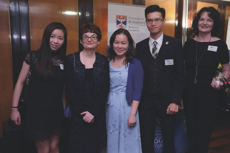 Professor Sally Mapstone attending an event at the China Club in Hong Kong