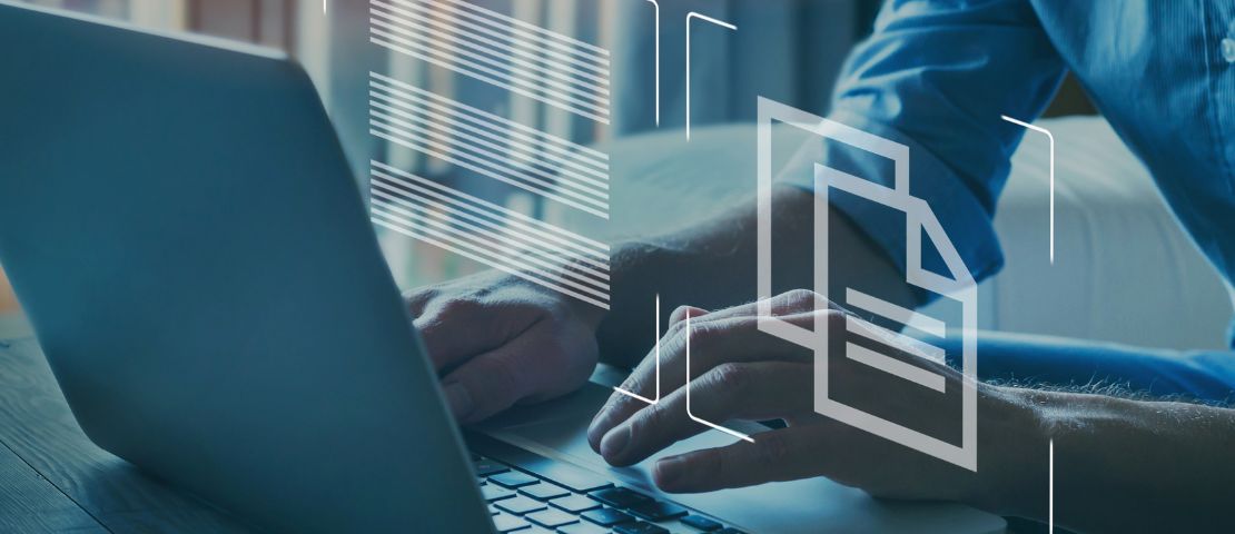 Person typing on keybard