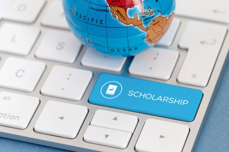 Keyboard with scholarship button
