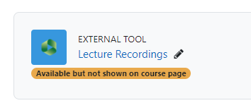 Screenshot of an activity showing that when hidden and available, the text 'Available but not shown on the course page' is displayed underneath.