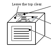 Black and white drawing of a parcel with writing on two sides