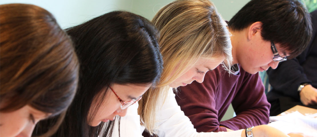 International foundation students in a classroom