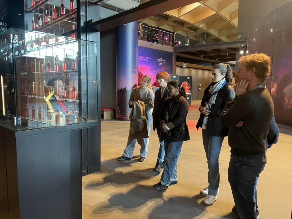 Marketing students visiting the MacAllan Experience as part of their Masterclasses in Marketing (core) module