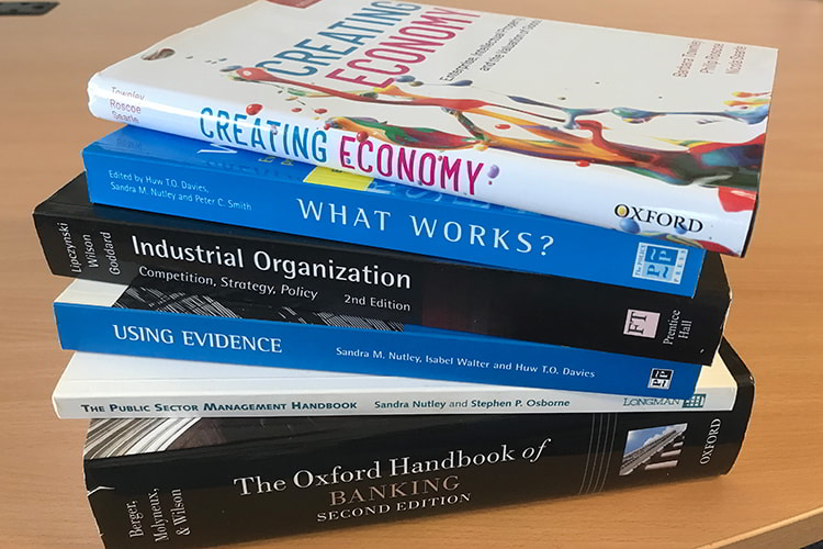 Pile of business books