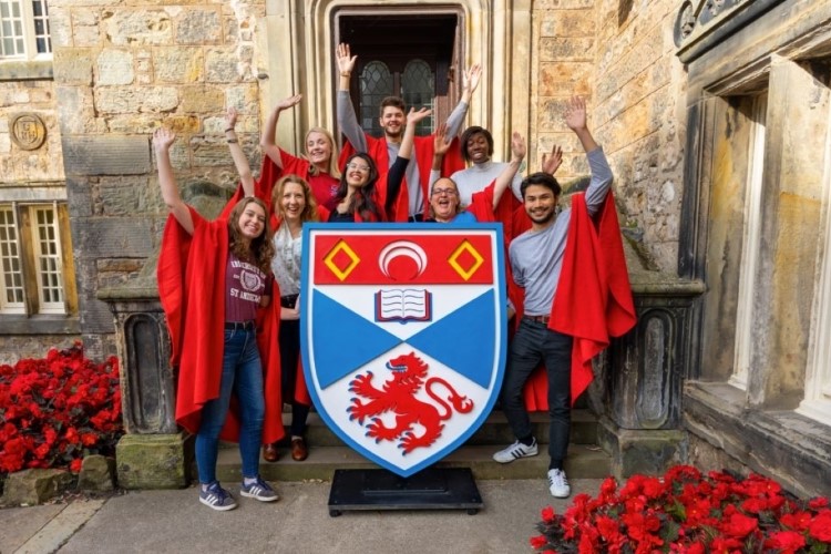 Photo of happy students on graduation day