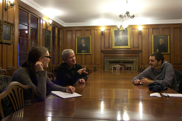 Supervisor with PhD students