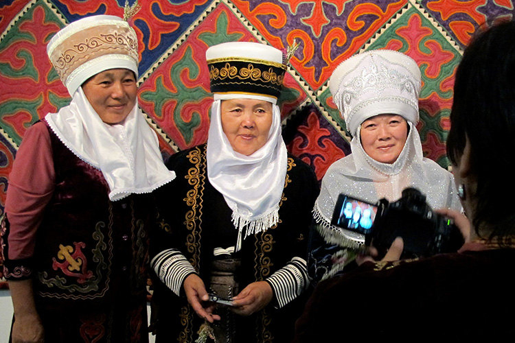 Three Kyrgyz women