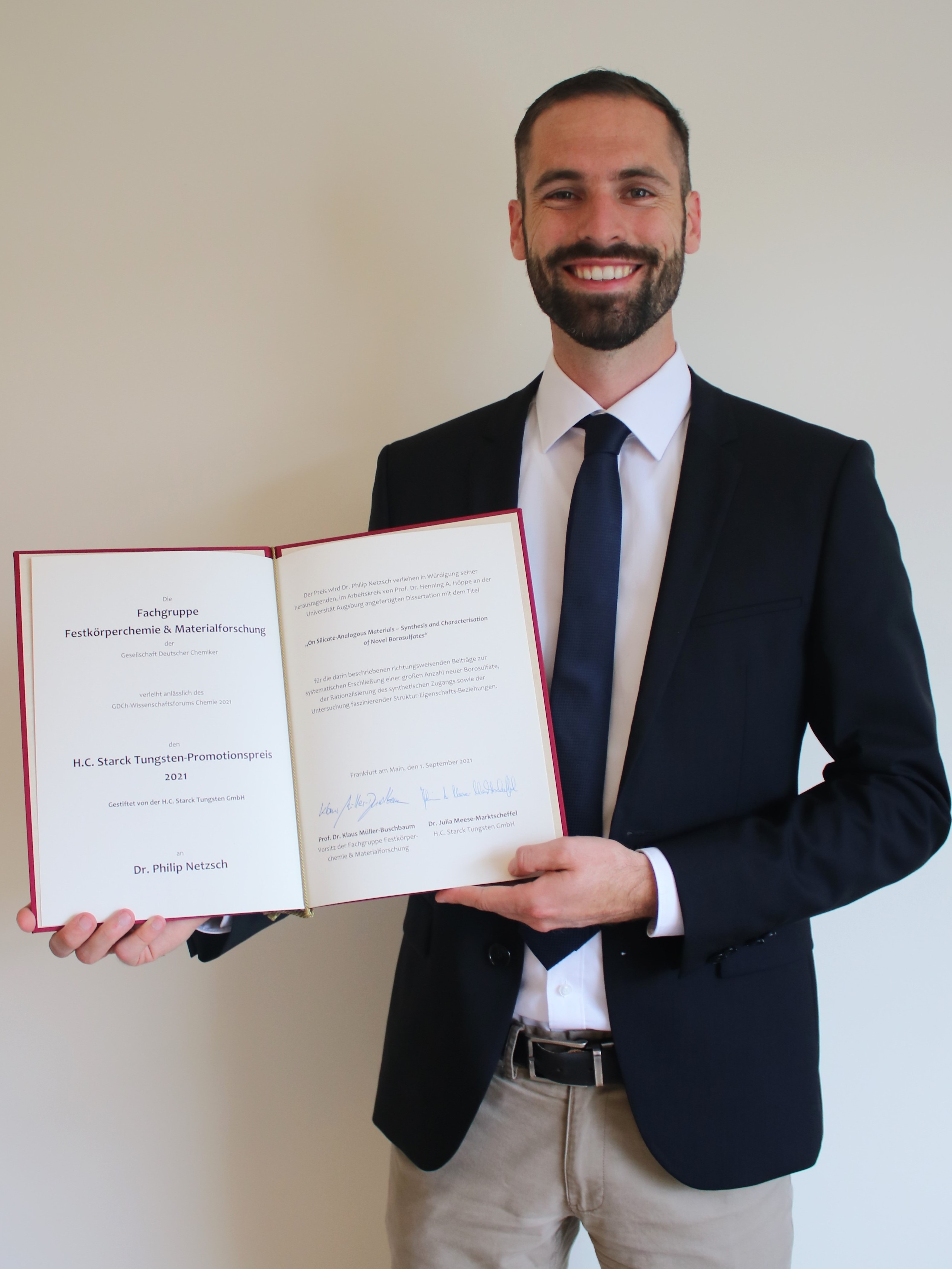 German Chemical Society Prize for Philip Netzsch