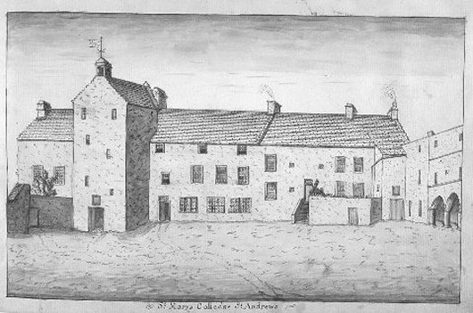 Drawing of St Mary's College in 1767 by J Oliphant