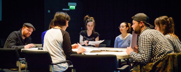 Script reading seminar in the Byre Theatre