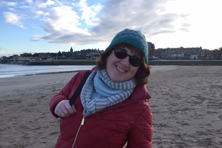 Anne-Marie Craig on the West Sands in St Andrews