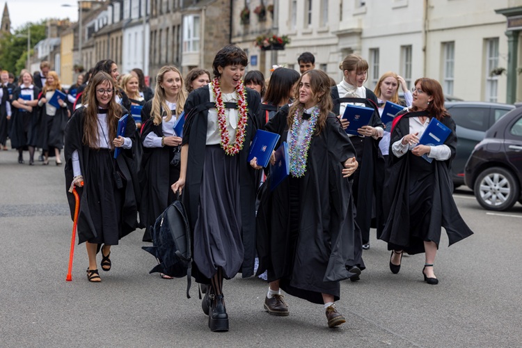 Graduating students in North Street