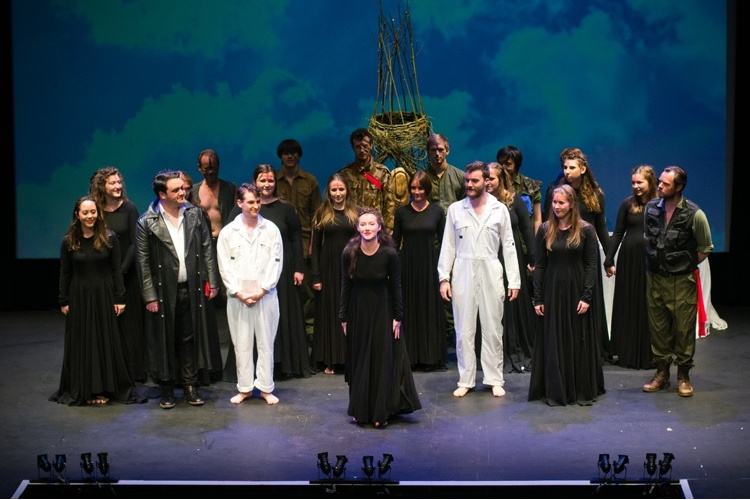 Cast bowing after Iphigénie performance