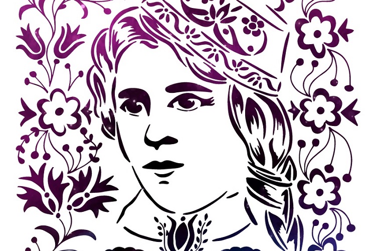 Floral portrait of woman pioneer