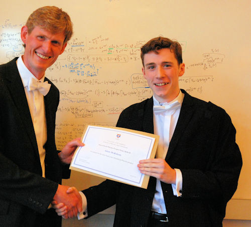 Winner of the MPhys Theoretical Physics project prize.