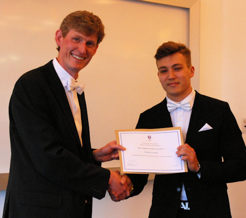 Joint winner of the Astrophysics BSc project prize.