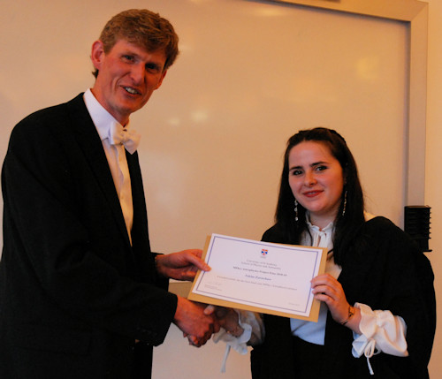 Joint winner for the Astrophysics MPhys project prize.