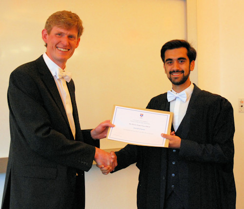 Winner of the BSc Physics project prize.