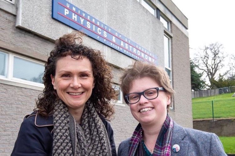 University lecturer pictured with North Eeast Fife MP.