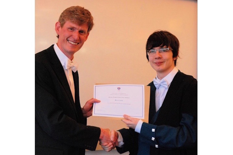 Ross Cowie wins The Global Undergraduate Awards 2019 regional prize for Mathematics and Physics in Europe