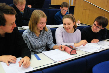 Physics students during a lecture.
