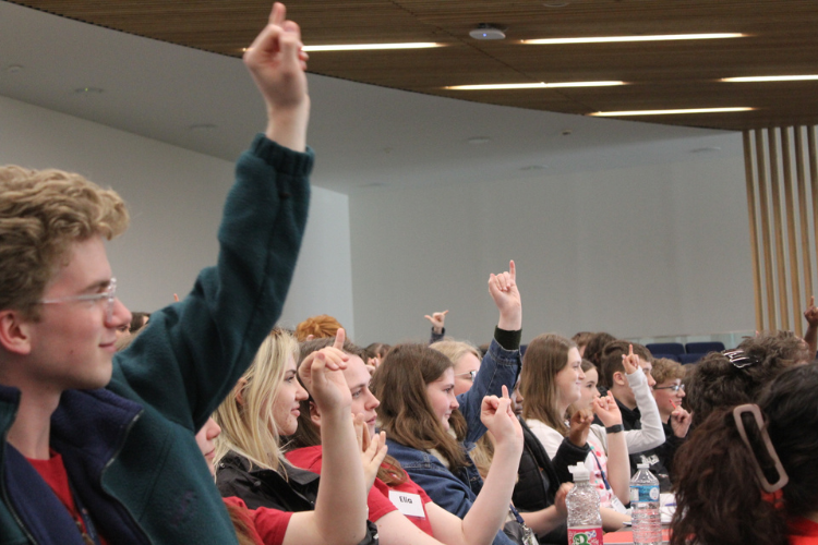 Students in a lecture hall