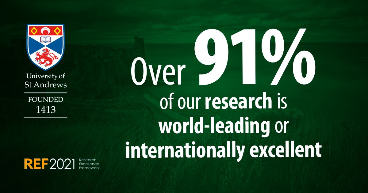 Info graphic highlighting School of Psychology and Neuroscience successes in REF 2021