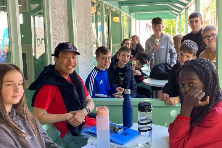 First Chances Fife student group at Jannettas Gelateria in St Andrews