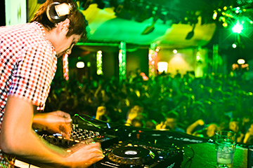 DJ playing at a club event