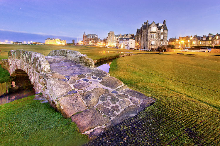 Swilcan bridge at the golf course in St Andrews, Fife