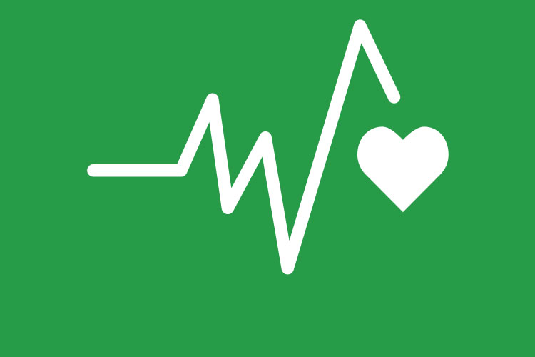 Graphic of a heart monitor