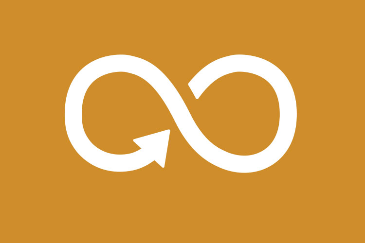 Graphic of a infinite looping figure 8