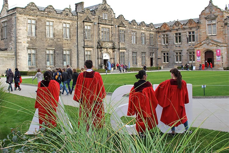 St Salvators Quad on visiting day