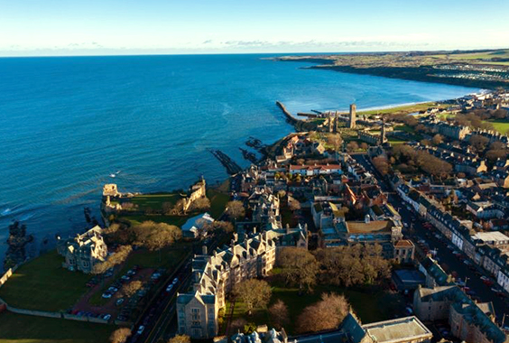 aerial view of st andrews
