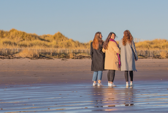 Students on west sands