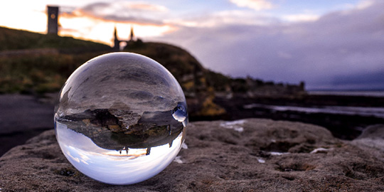 crystal ball with view of st andrews