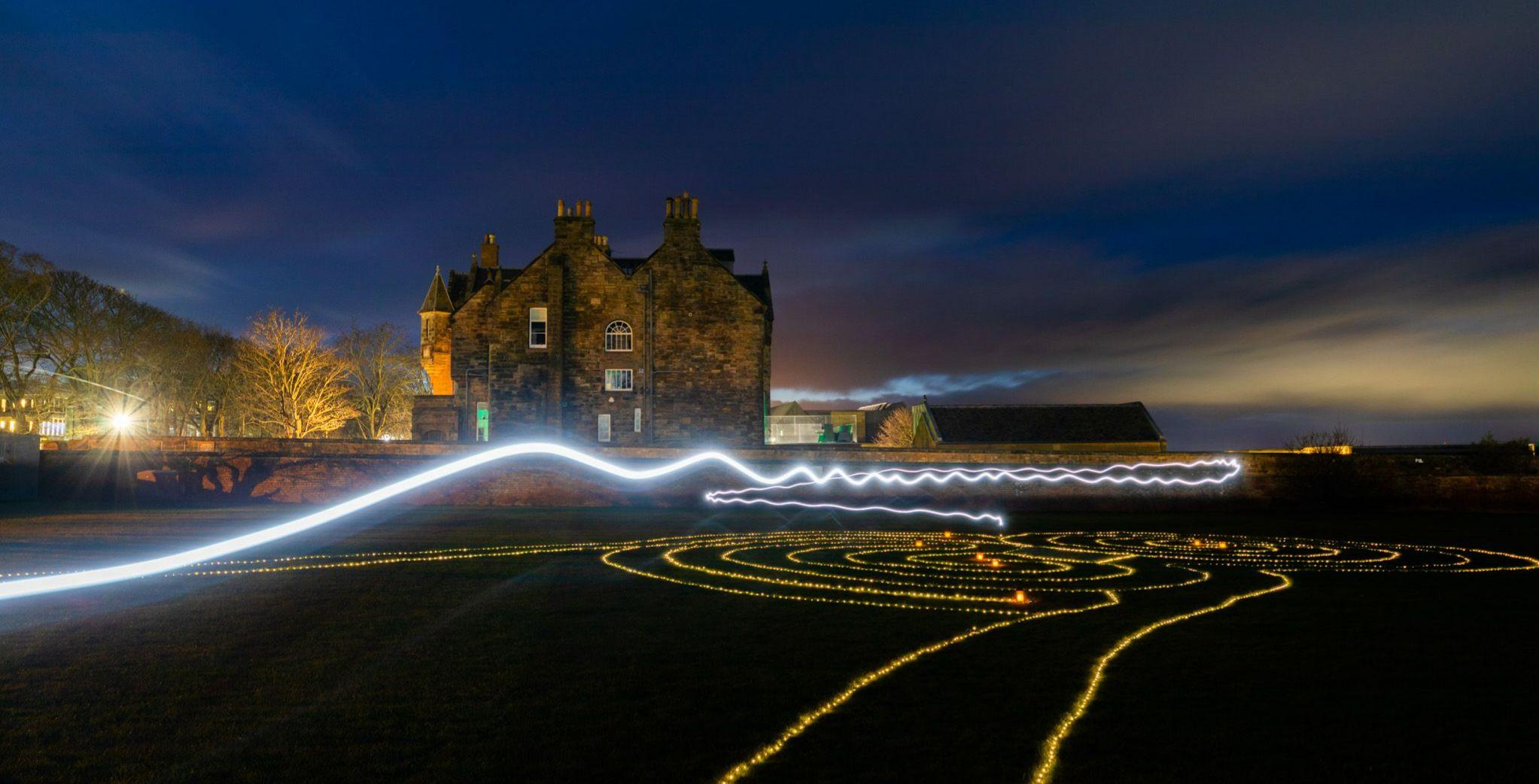 Labyrinth of light for the winter solstice