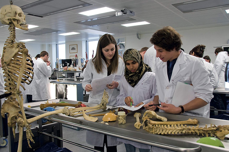 Students in teaching lab