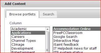 How to add the Accommo Online portlet